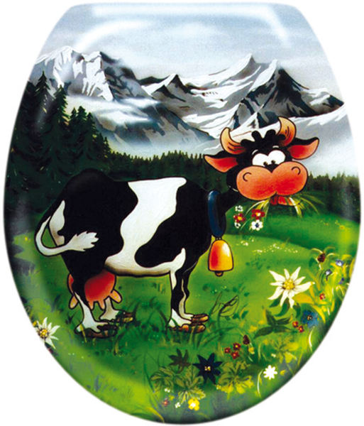 Lustige WC Deckel: Cow